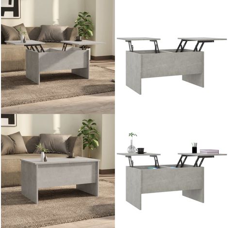 Table basse gris béton 80x50x42,5 cm bois d'ingénierie - Table Basse Design - Table Basse Industrielle - Meuble TV - Table D'appoint - Table En Bois D'ingénierie - Home & Living (1/5)