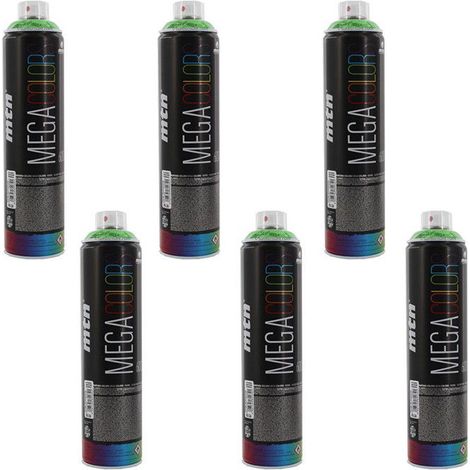 Lot de 6 Bombes de Peinture Mega Colors 600ml - Vert Guacamole - Mtn (1/3)