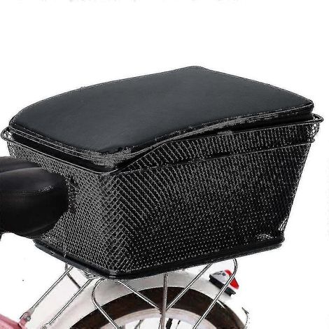 Panier arrière de vélo grande capacité en fil métallique avec housse imperméable-AquaForge (1/5)