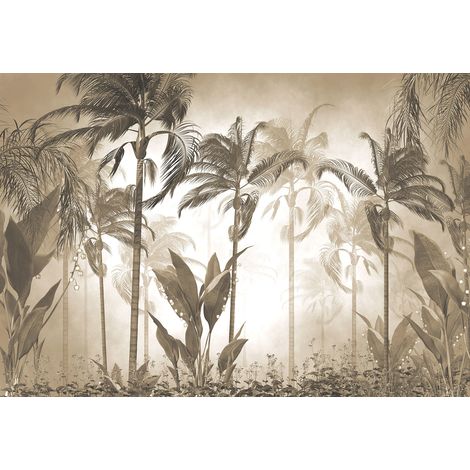 Papier peint panoramique - Forêt Tropicale - 130 cm x 90 cm (1/2)