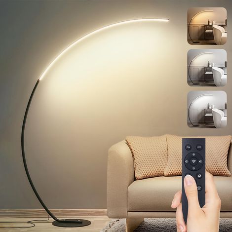 Floor Lamp Living Room LED, 25W Floor Lamp Arc Dimmable Black, 65 in  2000LM High Modern Floor Lamp with Remote Control and Memory 2700K-6500K, High Reading Lamp for Living Room, Bedroom, Office (1/5)