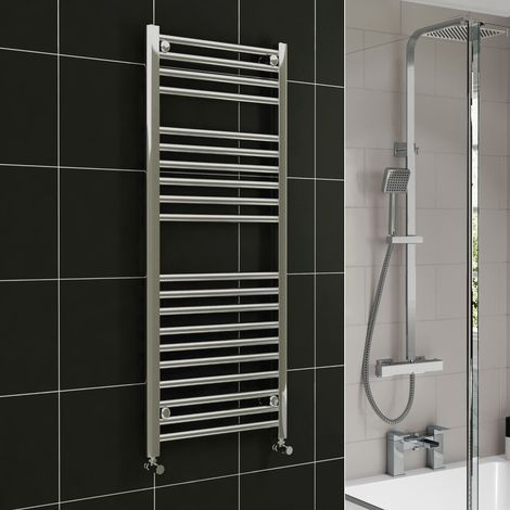 Kartel 1200 x 500mm Straight Radiator Towel Rail Chrome (1/3)
