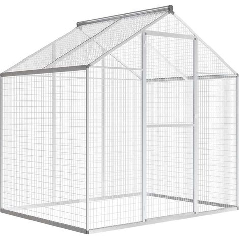 Außenvoliere Aluminium 178x122x194 cm