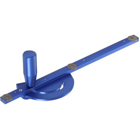 Guide d'onglet pour scie à table réglage angle précis en alliage aluminium avec tige de poussée bleu outil menuiserie (1/5)