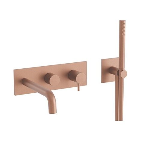 Facade Externe Triverde Bain Douche Mural 2 Sor Or Rose Br Pvd Robinetterie TRIVERDE - CRISTINA ONDYNA TV10234P