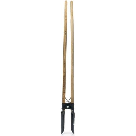 Pelle 2 manches pour trous de poteaux Acier trempé Manche Bois 143 cm VITO (1/4)