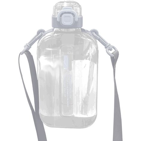 Gourde plate de sport 750ml avec échelle, grande capacité pour activités extérieures et bureau (1/3)