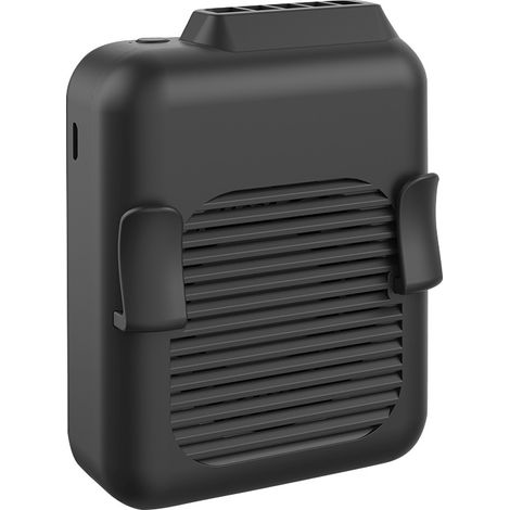 Este mini ventilador personal portátil, con clip para cinturón y collar, y recargable por USB, es ideal para practicar senderismo al aire libre. (1/5)
