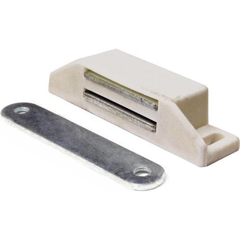 Ferma Ante Magnetico Rettangolare colore Bianco forza Kg.8 conf. 50 Pz