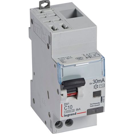 DX³ Interruttore automatico differenziale 1P+N C10 4,5kA tipo AC 30mA Auto - LEG410712
