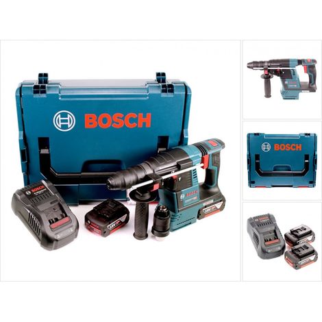 Bosch GBH 18V-26 F Akku Bohrhammer 18V 2,6J brushless SDS plus + 2x Akku 5,0Ah + Schnellladegerät + L-Boxx