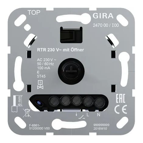 Gira RTR 230 V Abridor Insert [247000], 2470 00