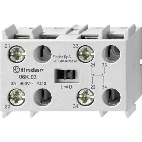 Finder 06K.03 Interruttore ausiliario 1 NA, 1 NC 2 A Adatto per marchio (relè): Finder 1 pz.