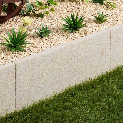 Bordure de jardin Pierre de l'Atlas Beige 60x30x3 cm (à l'unité) - RO'MA NATURE (1/3)
