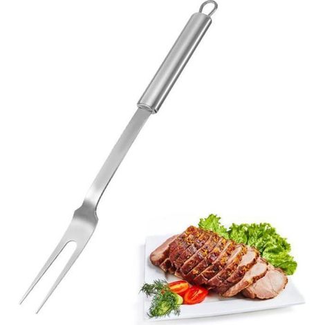 Fourchette à viande en acier inoxydable avec manche - Pour cuisine, restaurant et activités de plein air - 333.5cm (1/4)