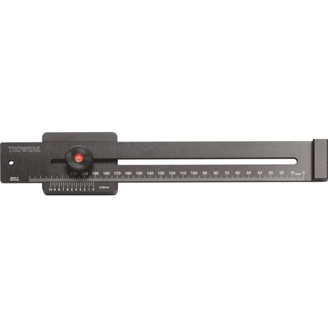 TECWERK Streichmaß 200mm m.flachem Schieber TECWERK