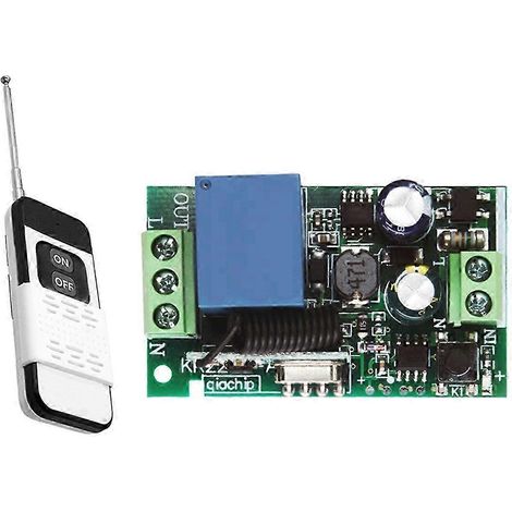 Interrupteur de télécommande sans fil universel 433 MHz pour éclairage et ventilateurs - Compatibilité 110 V/220 V, relais 10 A, portée de 100 m