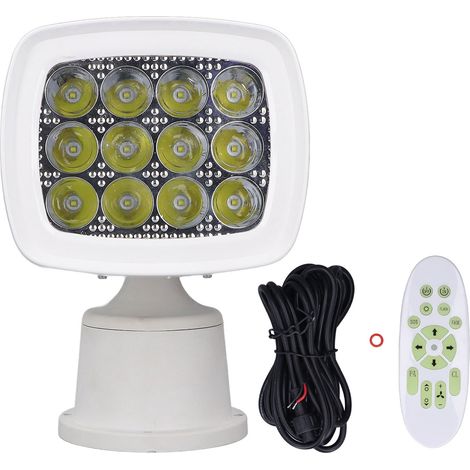 Projecteur LED télécommande clignotant SOS Mode Spot lampe DC12V 24V 27W pour bateau en plein air