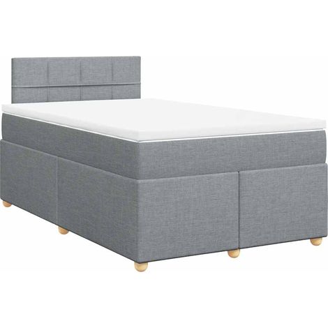Maison Exclusive - Giroletto a Molle con Materasso Grigio Chiaro 120x190cm Tessuto