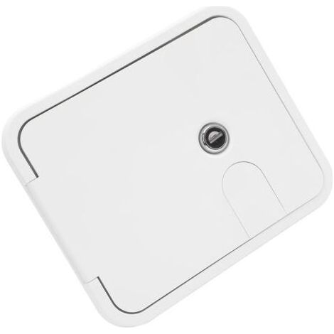 Trappe de cordon d'alimentation pour camping-car, 145 x 116 mm, avec serrure et clés en acier inoxydable, porte d'accès électrique à ouverture à 180 degrés pour camping-car, remorque, camping-c (1/5)
