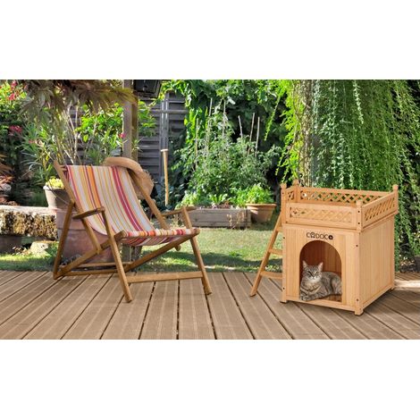 Cat house with balcony 2 floors indooroutdoor use
