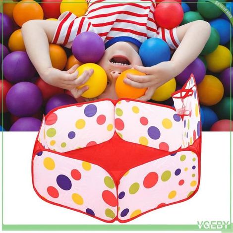 Tente de jeu enfant - FAFEICY - 150 cm - Piscine à balles - Panier de tir - Polyester multicolore (1/5)