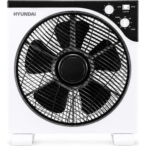 Ventilateur Box Fan - Hyundai - HYBF30B - Noir - Minuteur 2h - 3 vitesses (1/5)
