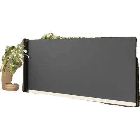 Toldo lateral retráctil, tejido resistente, 120 cm x 600 cm, apto para diversos espacios exteriores, protección UV, diseño resistente a la intemperie. (1/5)