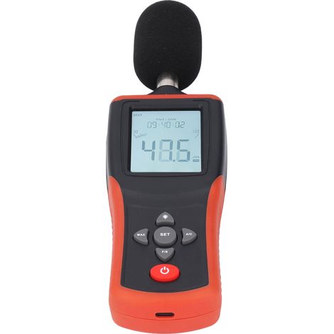 Sonomètre portable SPL (30-130 dB) avec pesée AC et écran LCD rétroéclairé, pour la maison et l'usine. (1/5)