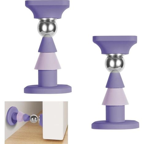 2-teiliger magnetischer Türstopper, magnetischer Türstopper, rutschfester Silikon-Türstopper, magnetischer Türblocker ohne Bohren, Silikon (1/5)