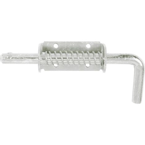 Verrou pistolet à ressort 14mm inox zingué blanc - JARDINIER MASSARD - 522381