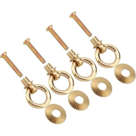 KIMISS Lot de 4 poignées de tiroir vintage en bronze, petites boîtes à bijoux. (1/5)