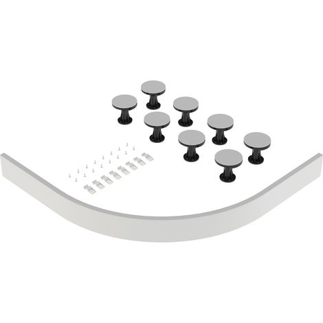 Nuie White Leg and Plinth Kit for up to 1000mm x 1200mm Quadrant and Offset Shower Trays - LEG6W (1/2)