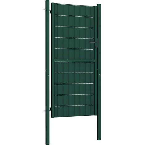 Maison Exclusive - Gartentor aus PVC und Stahl 100 x 164 cm Grün