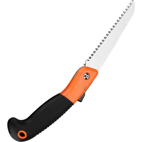 Scie d'élagage manuelle portable et pliable avec poignée antidérapante - Outil de taille d'arbres pour le jardinage extérieur (1/5)