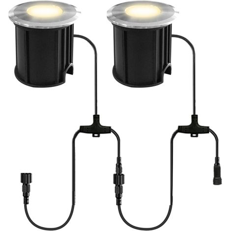 Litecraft Sitka 2 x 3 Watt LED Outdoor Recessed Deck Lighting Kit - Chrome (1/2)