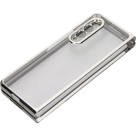 Étui pliable élégant plaqué or, protection antichoc pour Z Fold 3 argent (1/5)