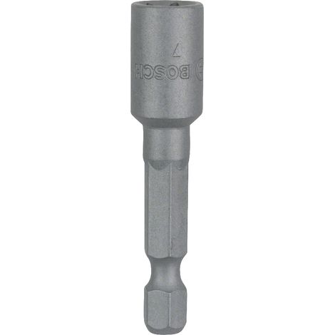 BOSCH Douille ¼" pour vis 6 pans Lg 50 mm - x 1 - 50 mm - 1/4'' - 7 mm - 6 pans (1/2)