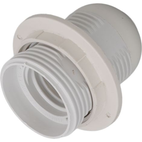 Lot de 10 douilles E27 à noyau en cuivre haute température avec manchon pour ampoule, blanches, pour bricolage. (1/5)