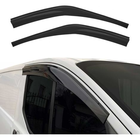 Déflecteurs De Vent Pluie d'air Compatible avec Ford Transit 2015-2019 Acrylique 2 Pcs