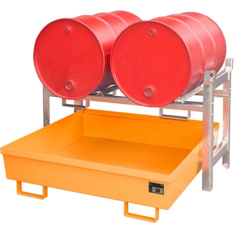 Bauer Südlohn Étagère à fûts FRA-2, laquée, orange jaune (1/2)