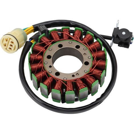 Compatible with the Honda TRX420 Rancher FE/FM 2007-2013 ATV coil ignition stator assembly, OEM part number 31120-HP5-A51. (1/4)