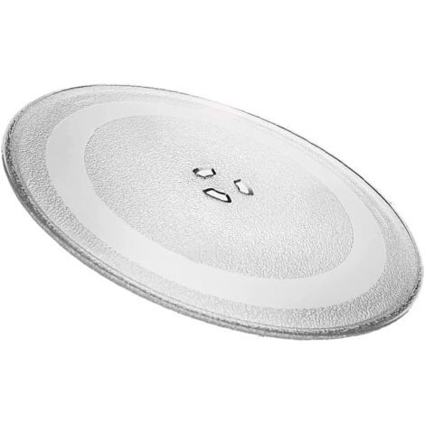 Assiette pivotante universelle pour micro-ondes de 25,5 cm avec 3 saillies centrales, convient à différentes marques de fours à micro-ondes (1/5)