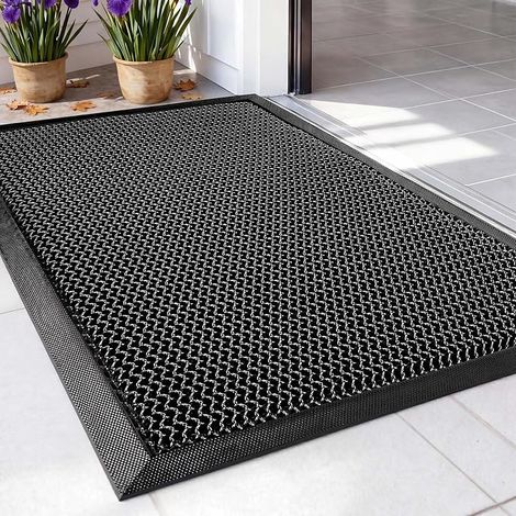 Non-Slip Outdoor Doormat, 43 x 76 cm Non-Slip and Waterproof Entrance Mat, Washable, Non-Slip, Outdoor Entrance Door Mat for Doors, Gardens, Yards, Patios (1/5)