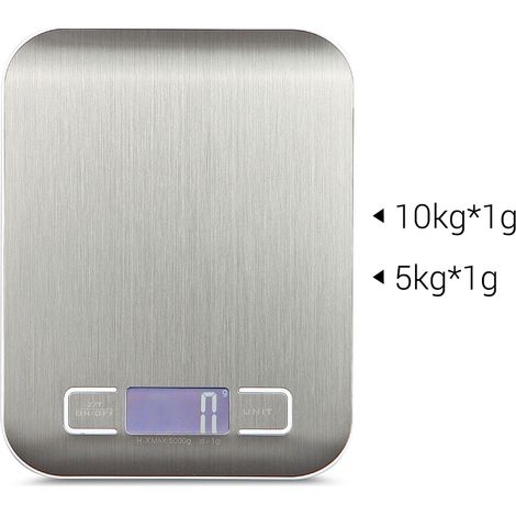 Mini-tragbare Küchenwaage, elektronische Präzisionswaage, 10 kg/1 g, DH-2012, eingebauter Lithium-Akku, FCC/CE/RoHS-zertifiziert. (1/3)