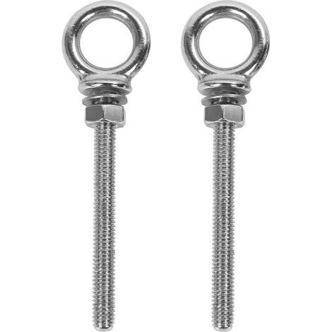 Boulons à œil de levage durables en acier inoxydable avec écrous, boulons à œil pivotants, boulons à crochet annulaire, vis de fixation (M10 x 100 - 316)-13.70X3.20X3.20CM (1/3)