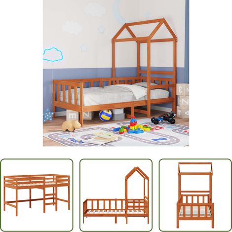 vidaXL Wachsbraun - Tagesbett Set 2 pcs Wachsbraun Massives Kiefernholz (1/5)