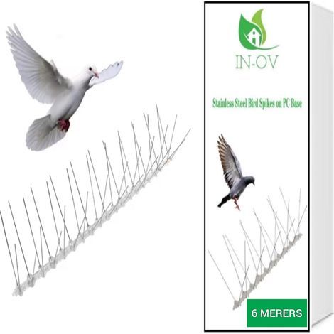 6-Meter Bird Spike Kit, Stainless Steel, 22cm Wide, For Balconies and Roofs (1/5)