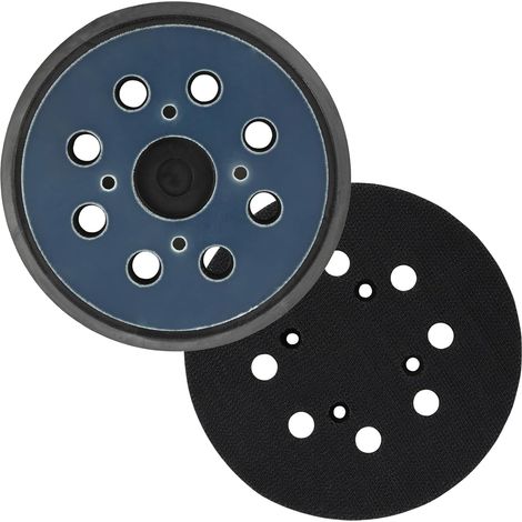 2 Disques Abrasifs Auto-Agrippants Ø 125 mm, 5 Pouces, Plateau de Ponçage avec 8 Trou pour Ponceuse Excentrique, Disques de Ponçage Polyvalents, Accessoires de Ponçage 125 mm (1/5)