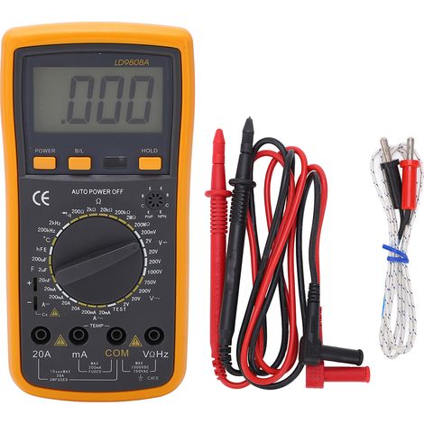 Multimètre numérique professionnel haute précision, testeur multifonction avec mesure de température et détection de fil sous tension (1/5)